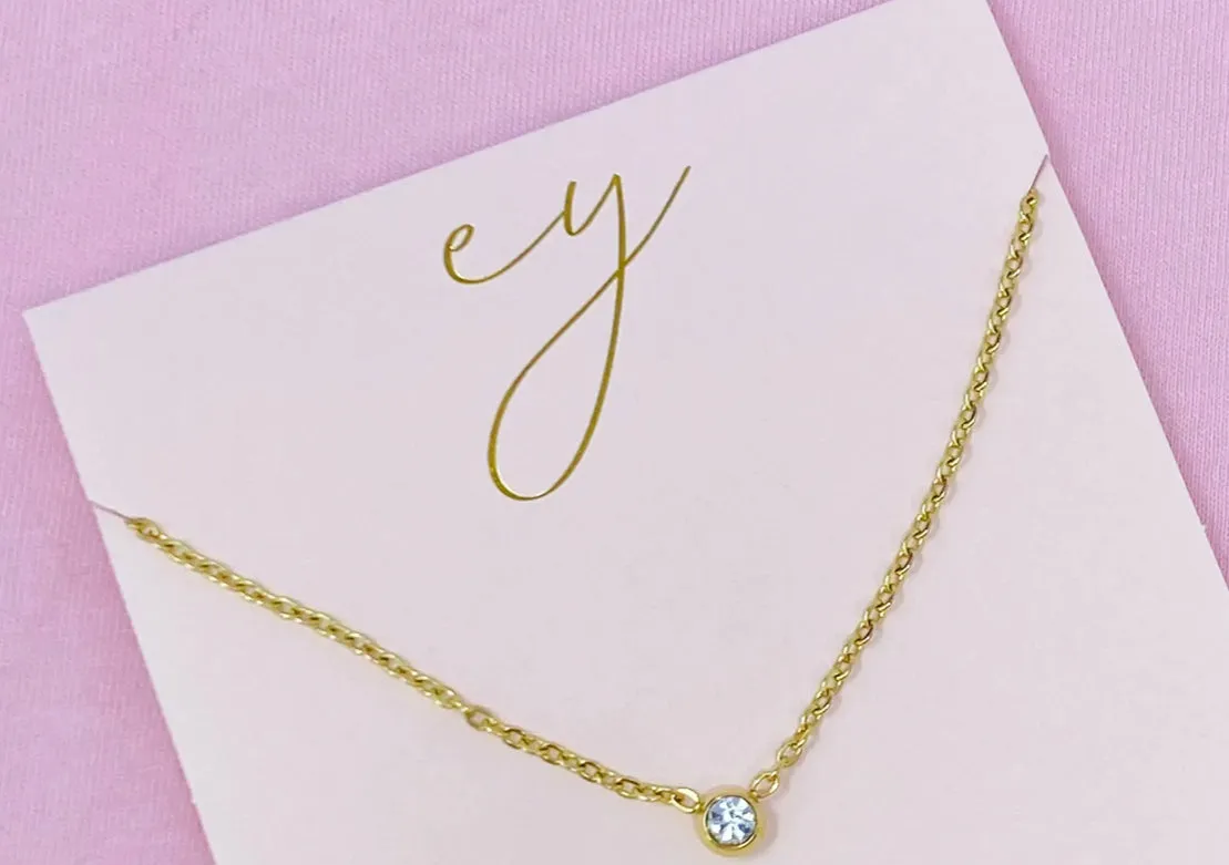 Mini Diamond Chain Link Necklace