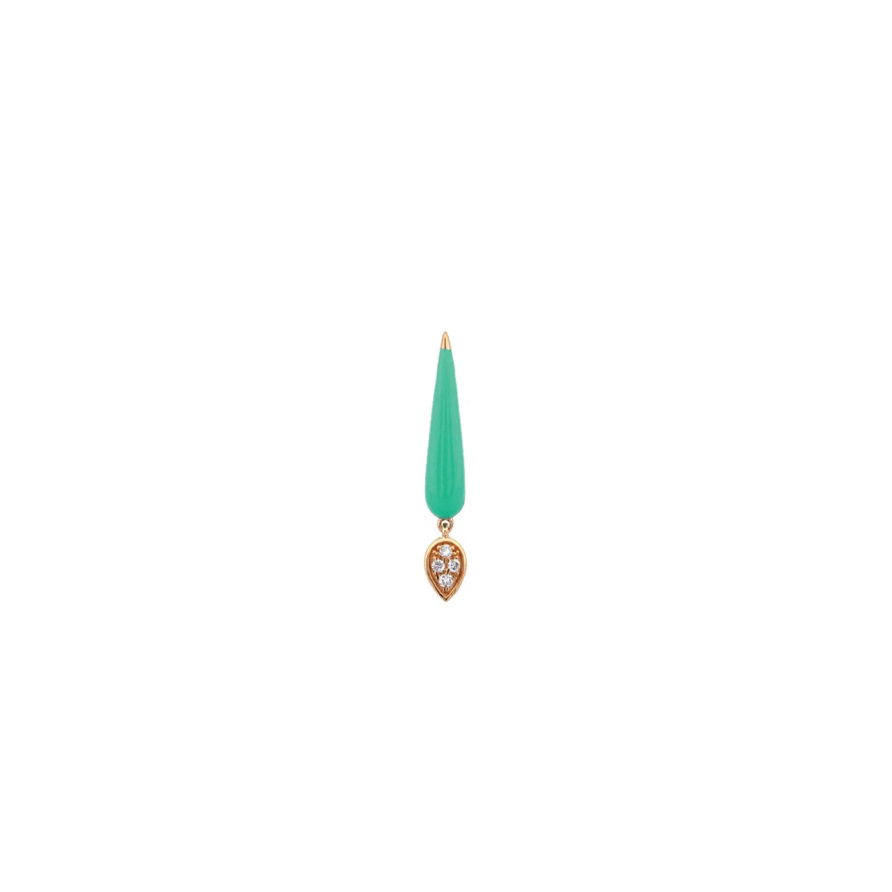 MINI DROP EARRINGS IN NEON GREEN