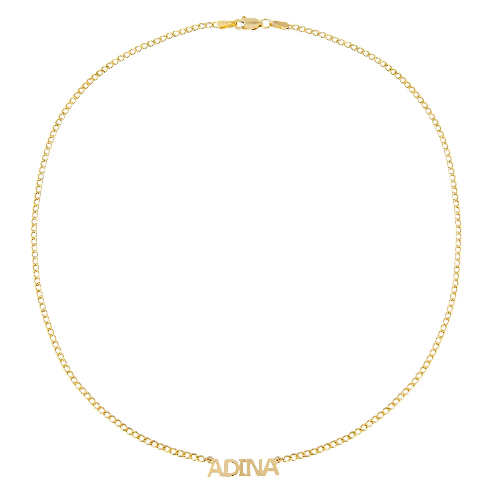 Mini Nameplate Choker 14K