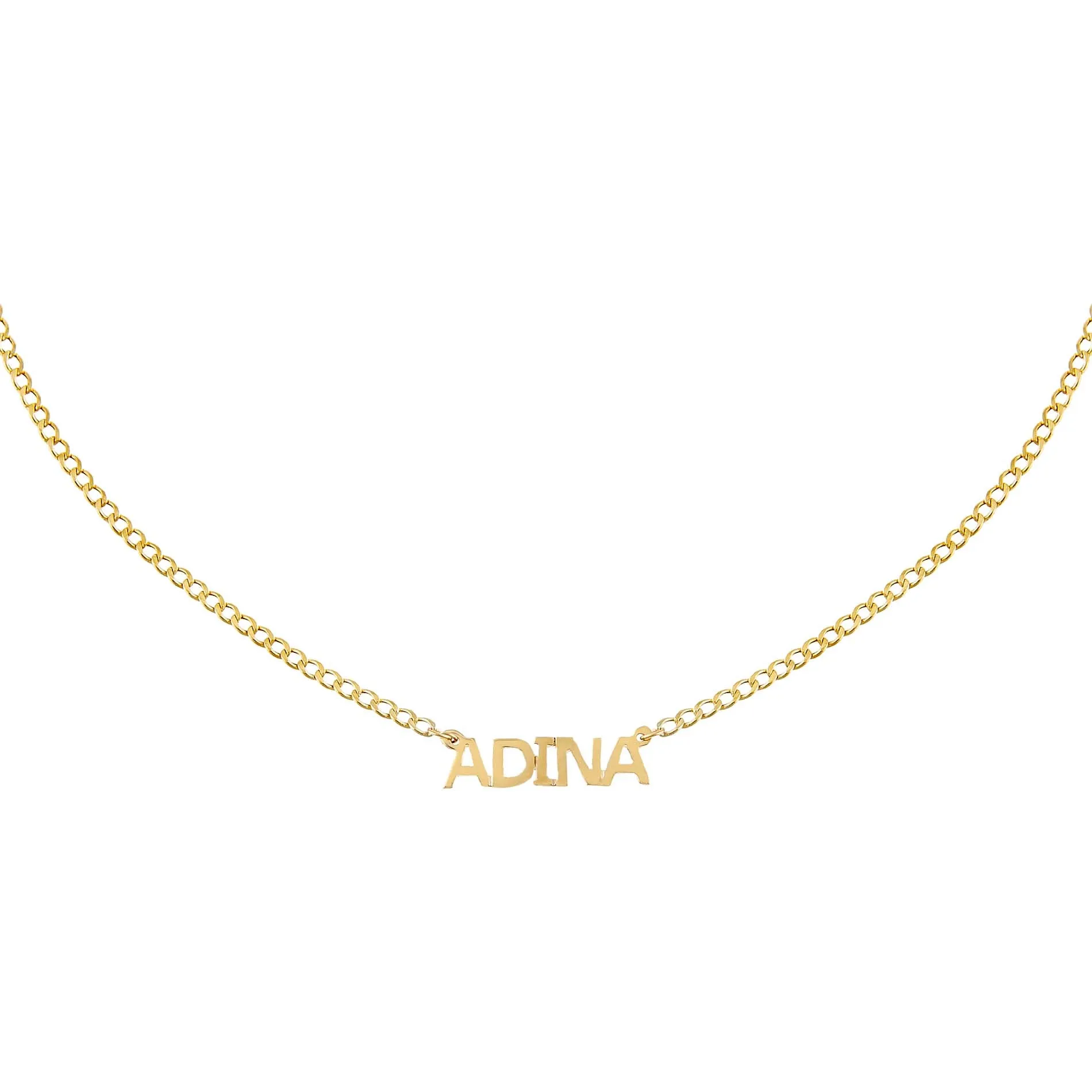 Mini Nameplate Choker 14K