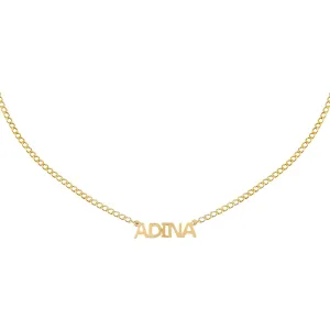 Mini Nameplate Choker 14K