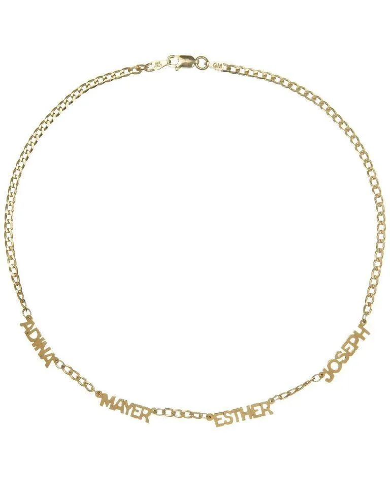 Mini Nameplate Choker 14K