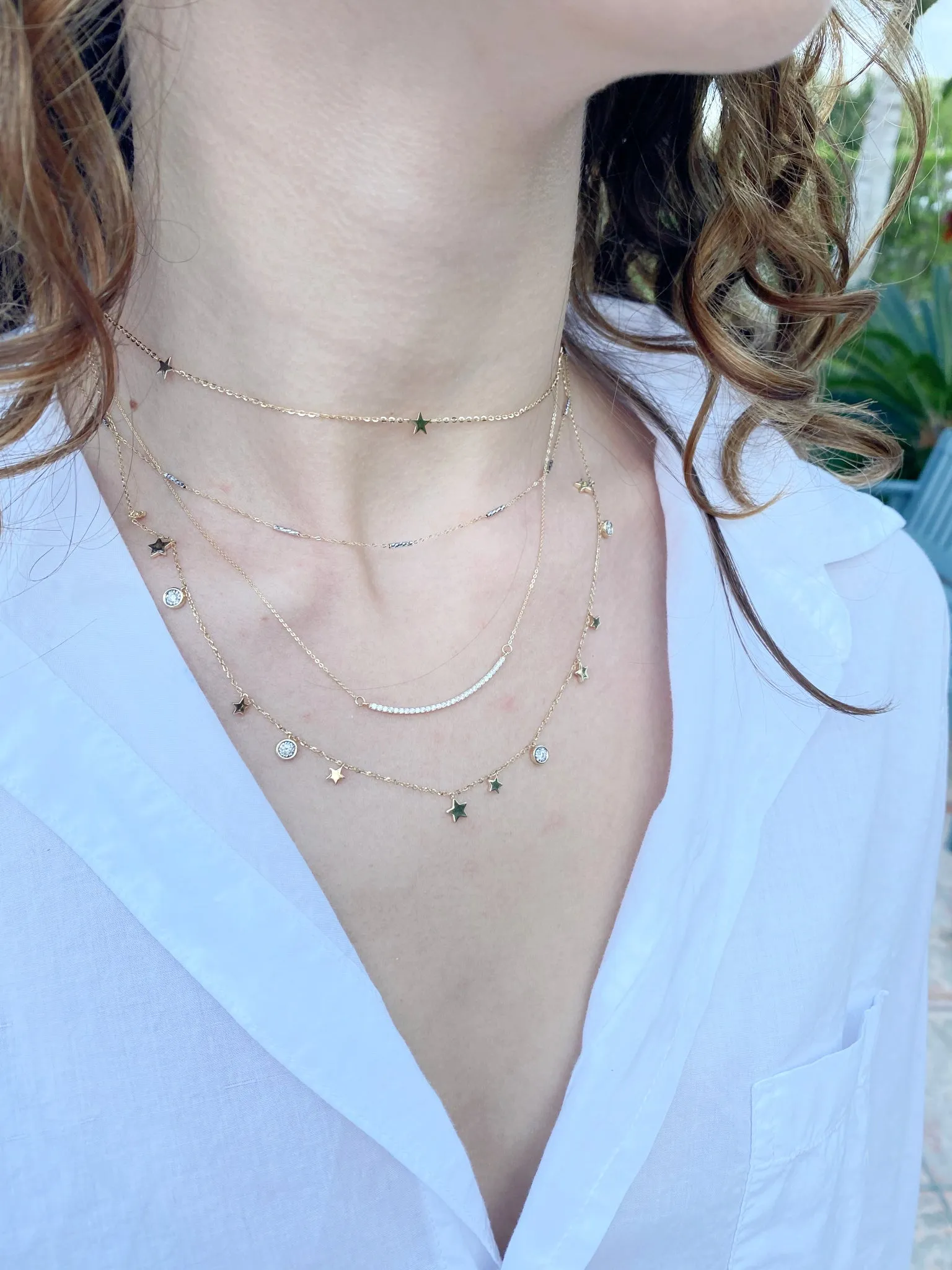 Miniature Star Choker Necklace
