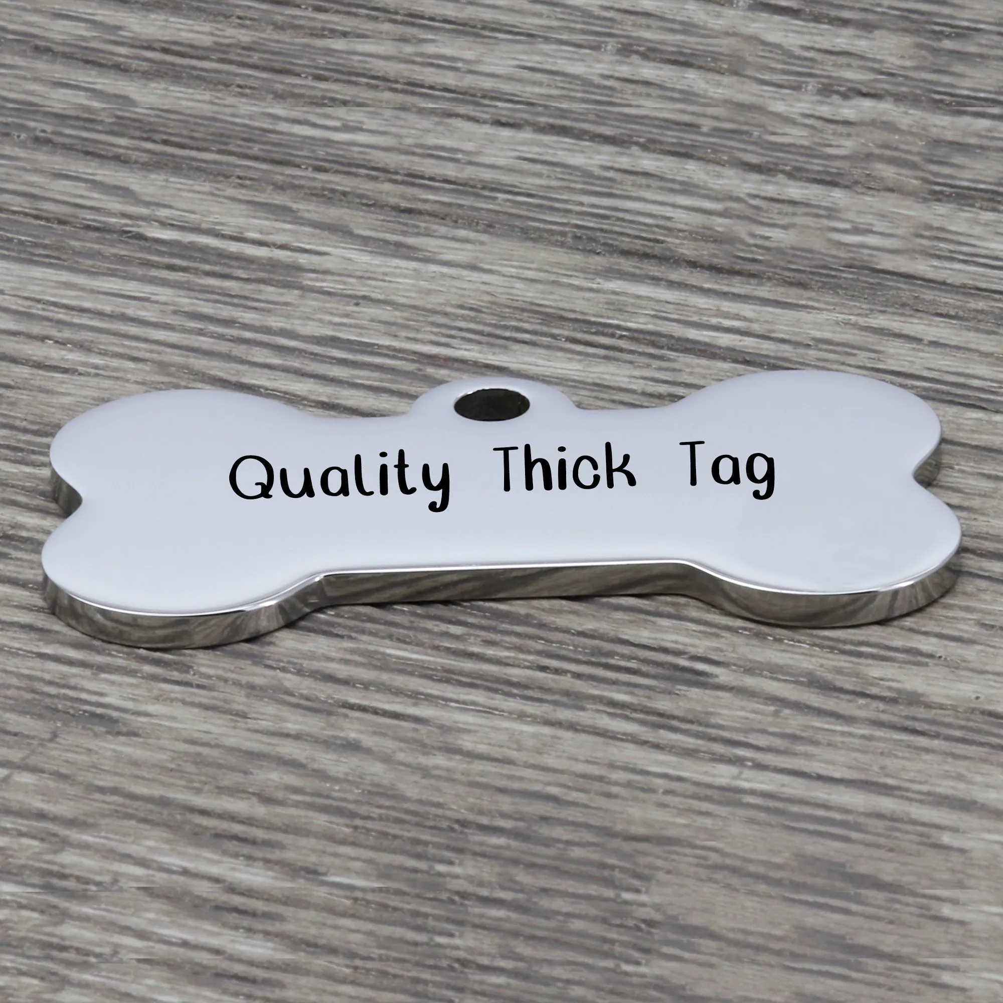 Mirror Finished Bone Shape Tag
