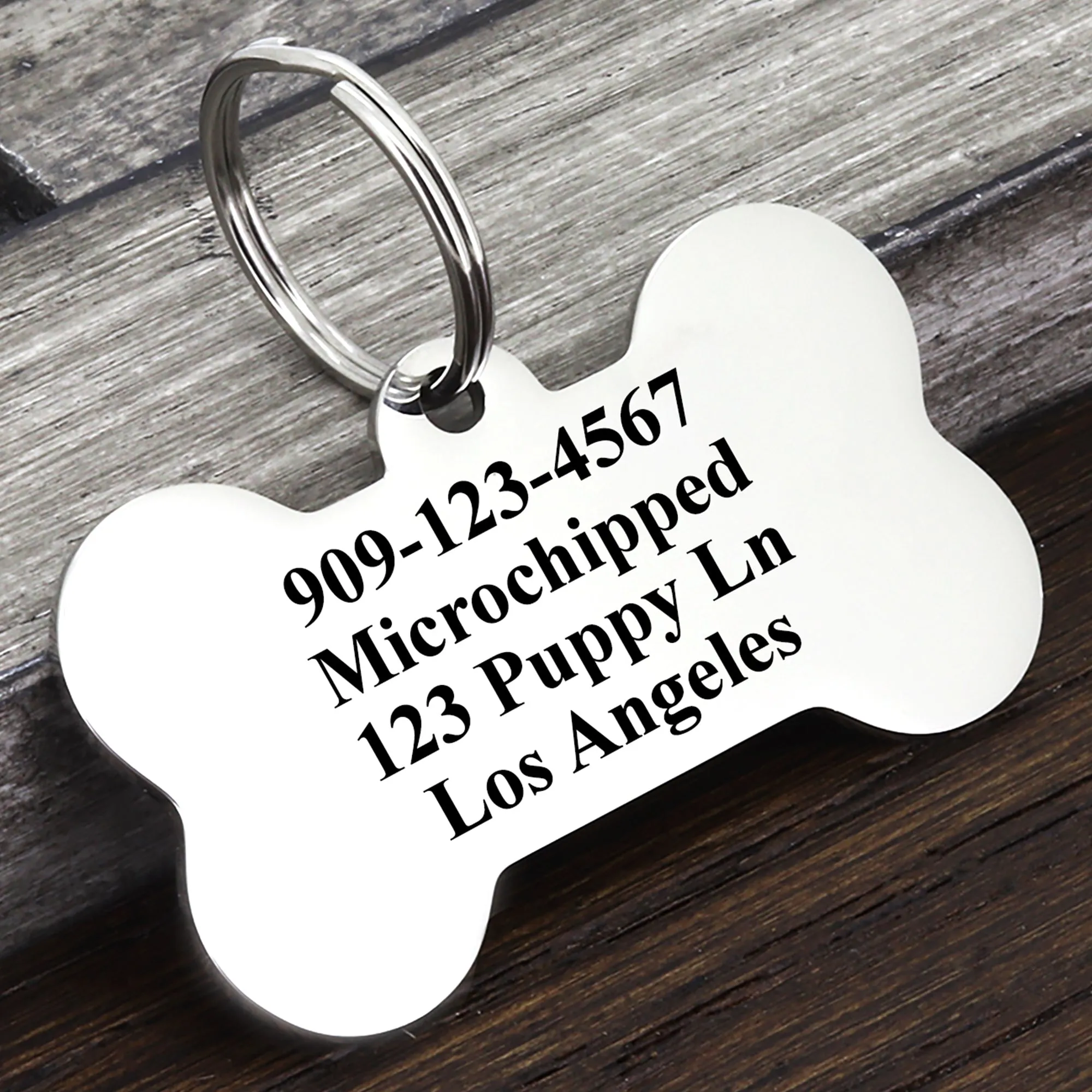 Mirror Finished Bone Shape Tag