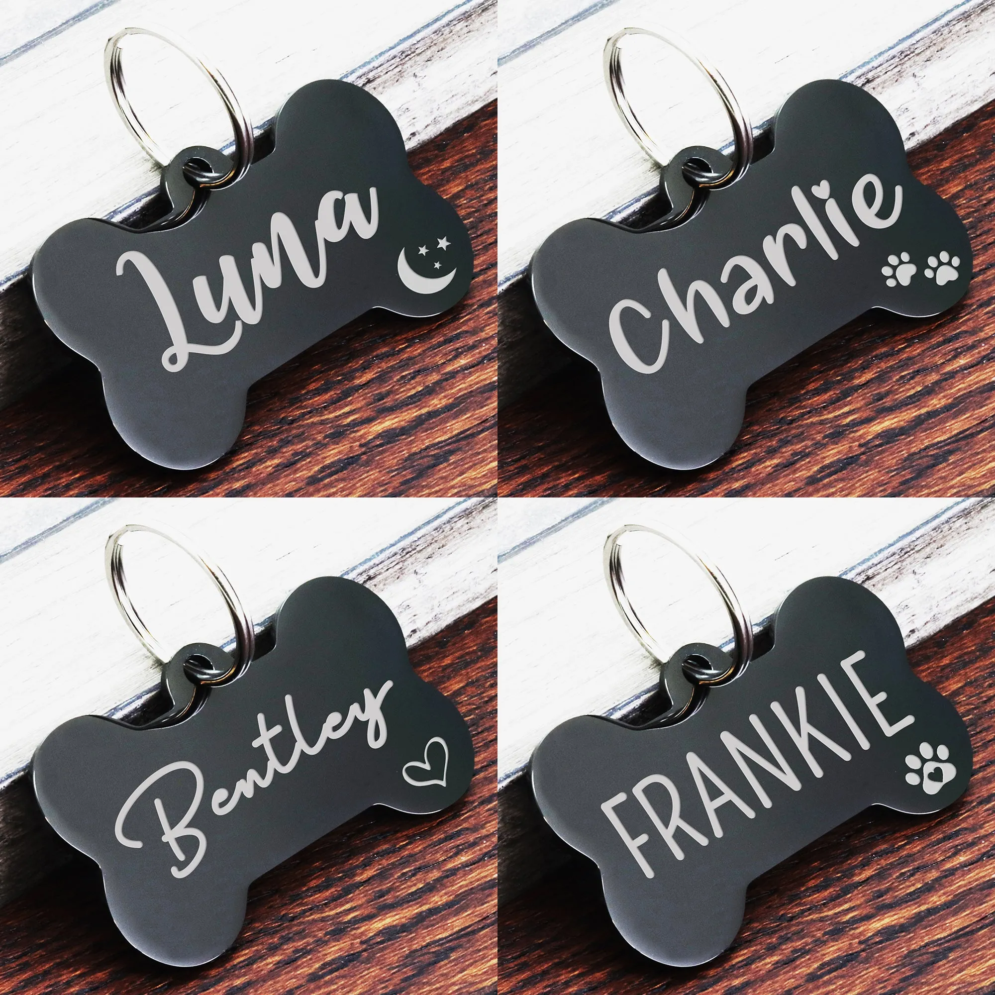 Mirror Finished Bone Shape Tag
