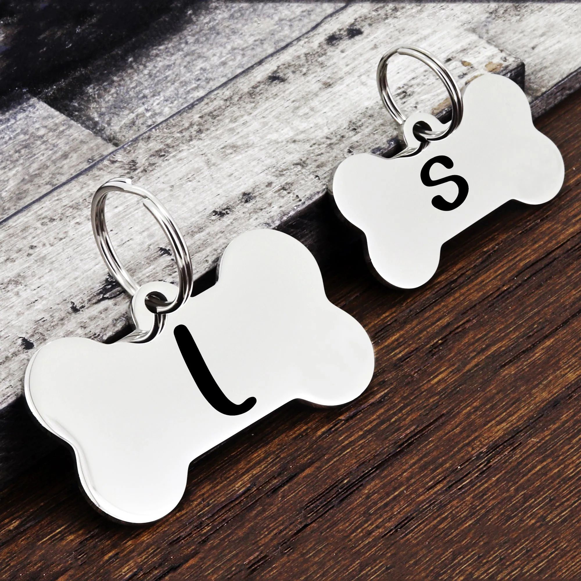 Mirror Finished Bone Shape Tag