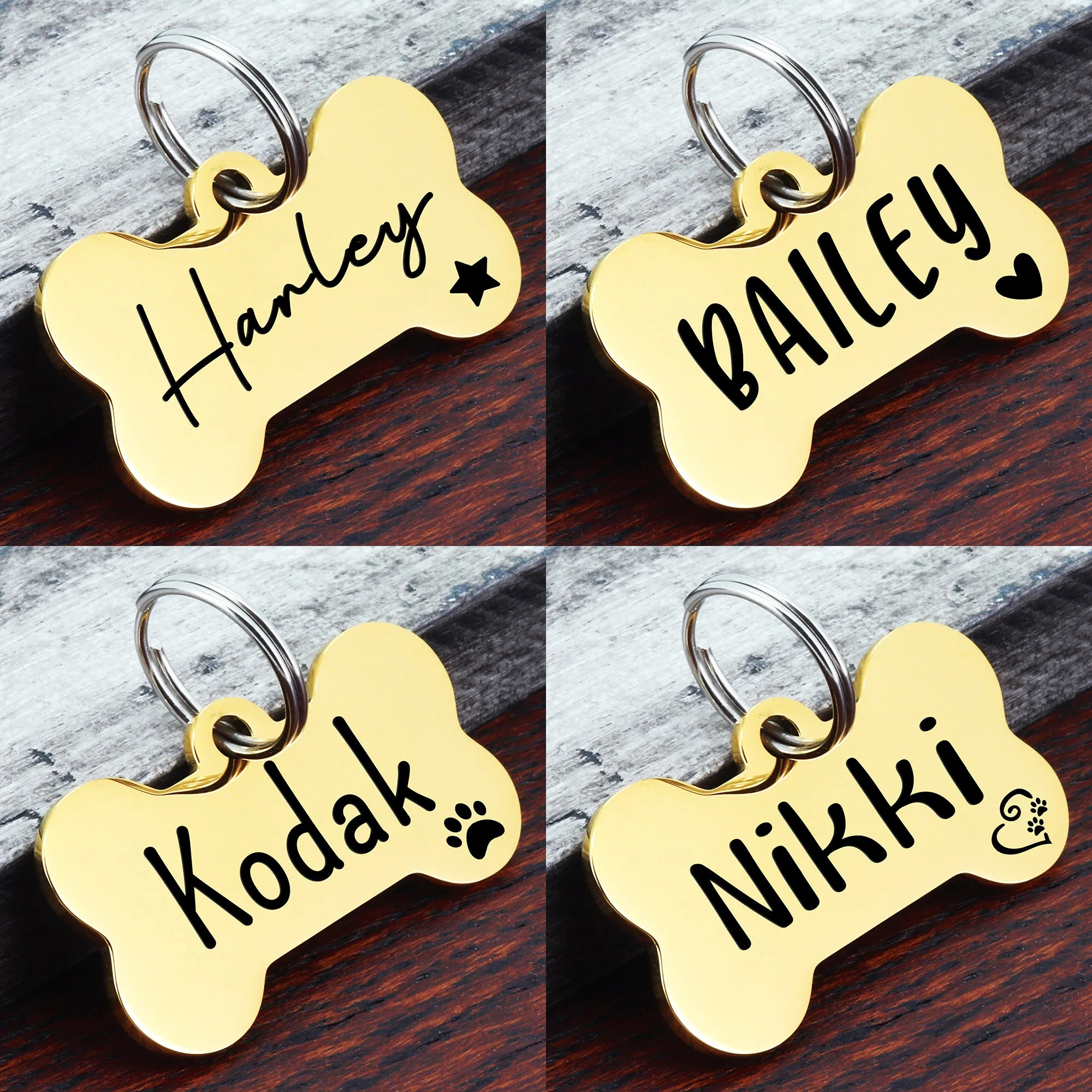 Mirror Finished Bone Shape Tag