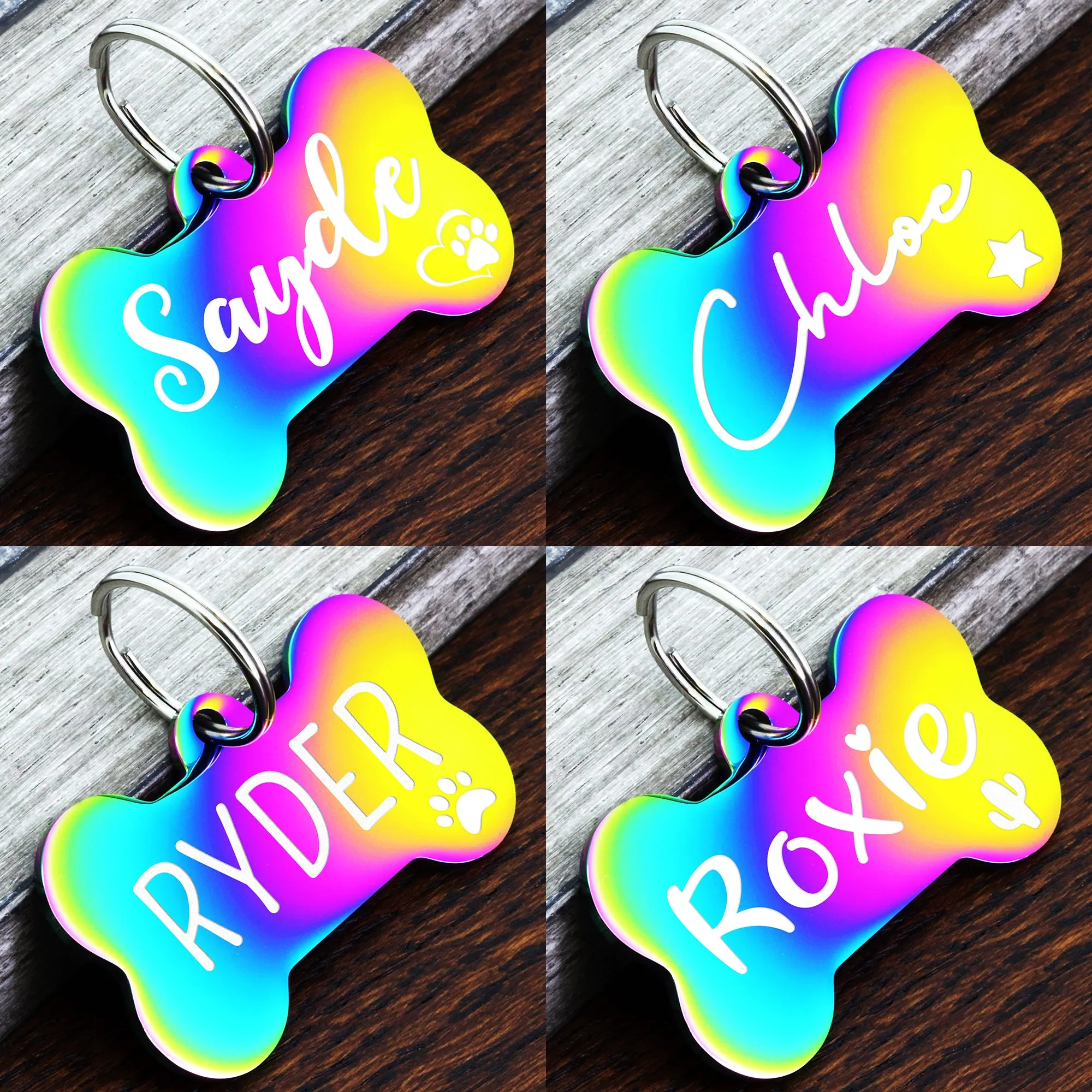 Mirror Finished Bone Shape Tag