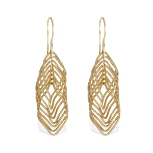 Mixed Diamond Cut Drop Earrings