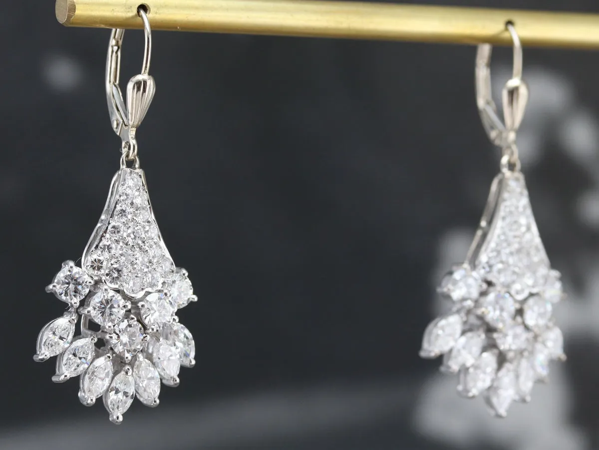 Modern Diamond Drop Earrings