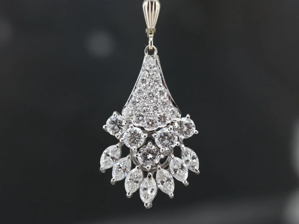 Modern Diamond Drop Earrings