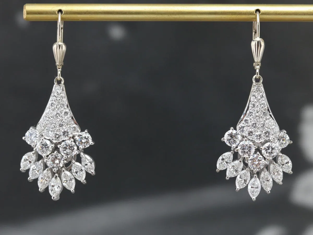 Modern Diamond Drop Earrings