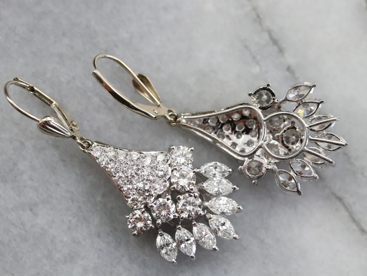 Modern Diamond Drop Earrings
