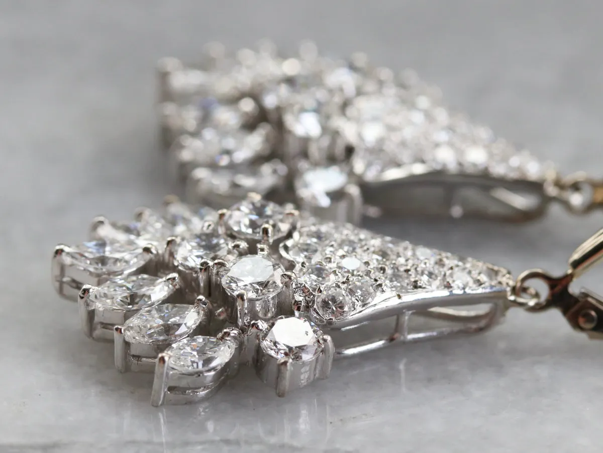 Modern Diamond Drop Earrings