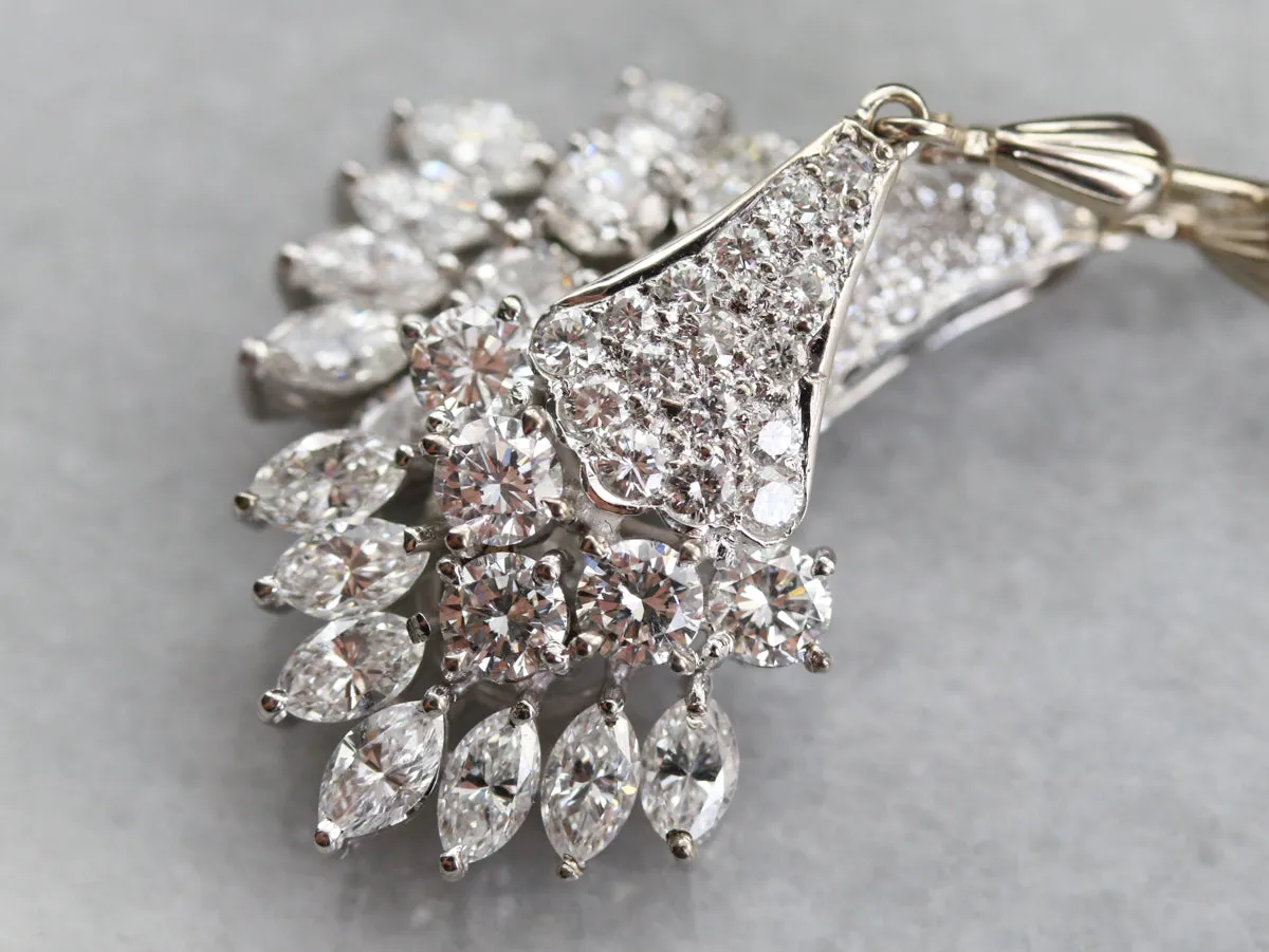 Modern Diamond Drop Earrings