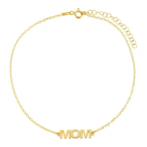 Mom Nameplate Anklet