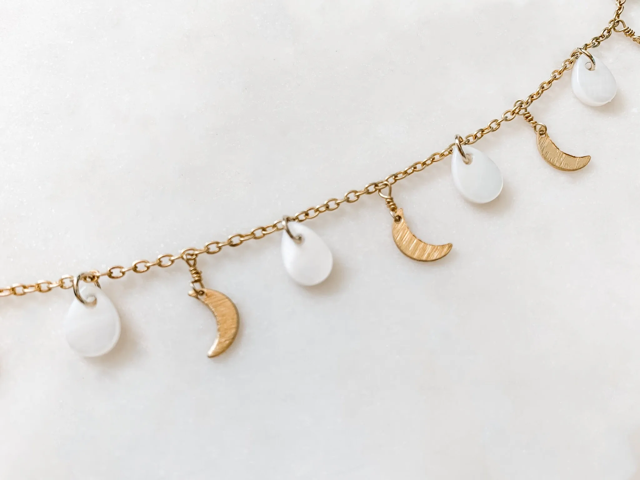 Moon and Pearl Anklet