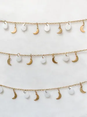 Moon and Pearl Anklet