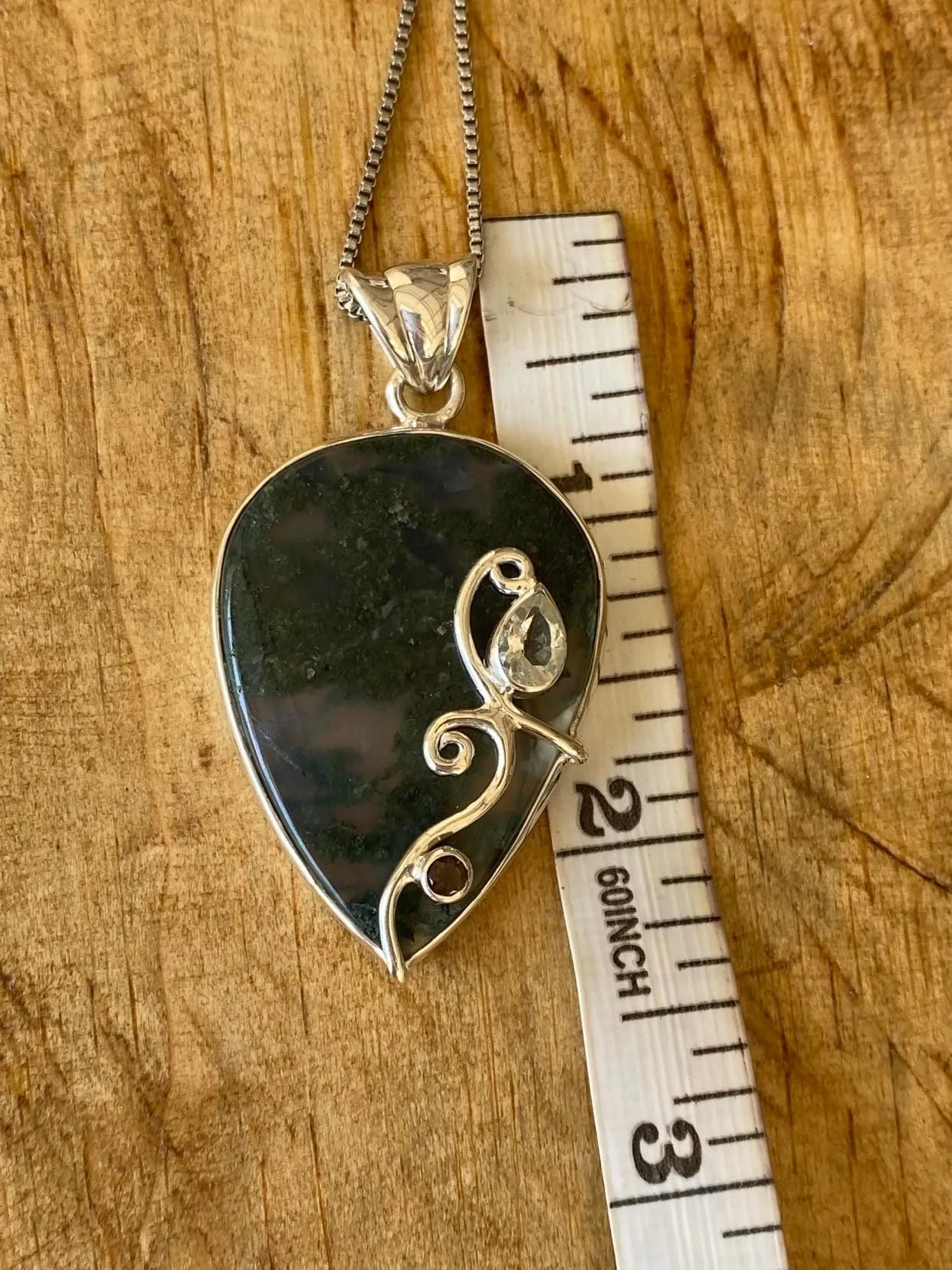 Moss Agate Tolkien Pendant