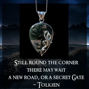 Moss Agate Tolkien Pendant
