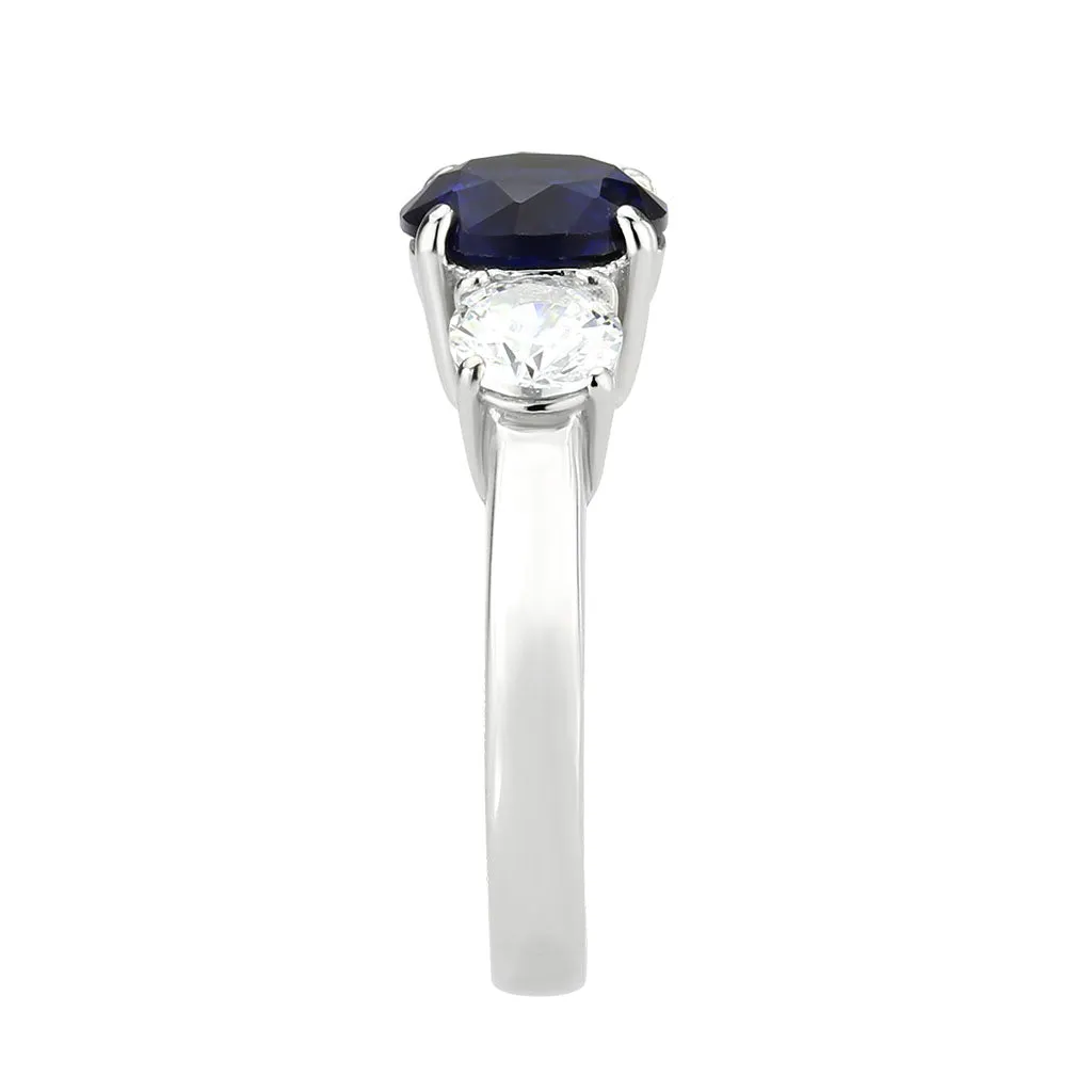MT 8083 Sapphire and Clear Crystal Past Present Future Newest September Birthstone