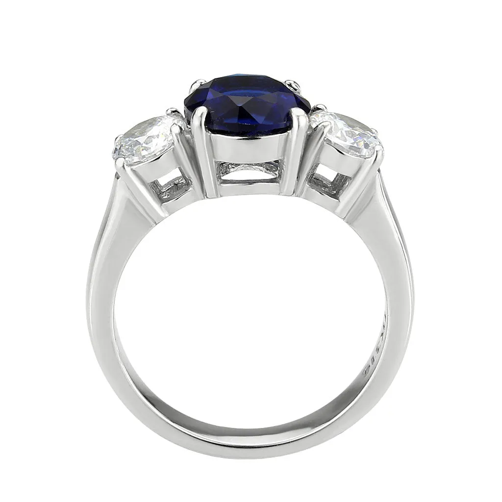 MT 8083 Sapphire and Clear Crystal Past Present Future Newest September Birthstone