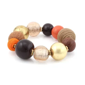 MULTI COLOR BEAD STRETCH BRACELETS BRACELETS #RB86064_BR (QF7)