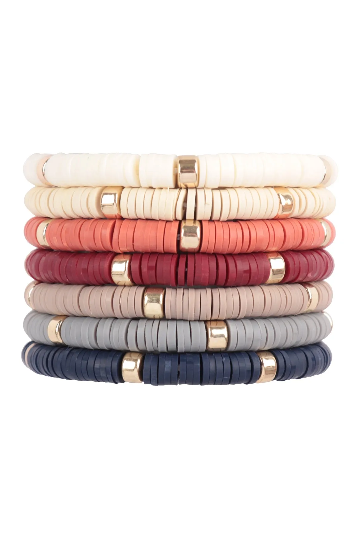 Multi Line Leather Beaded Stretch Bracelet Max 1 - Pack of 6