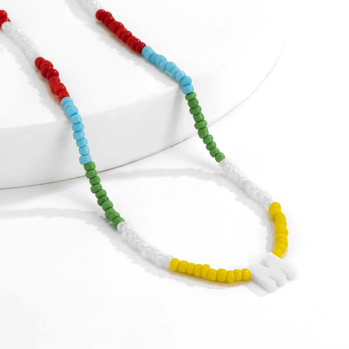 Multicolor Howlite & Acrylic 18K Gold-Plated 'M' Beaded Choker Necklace