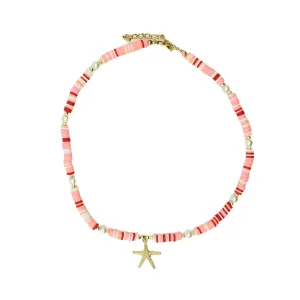 Multicolored Starfish Beaded Choker