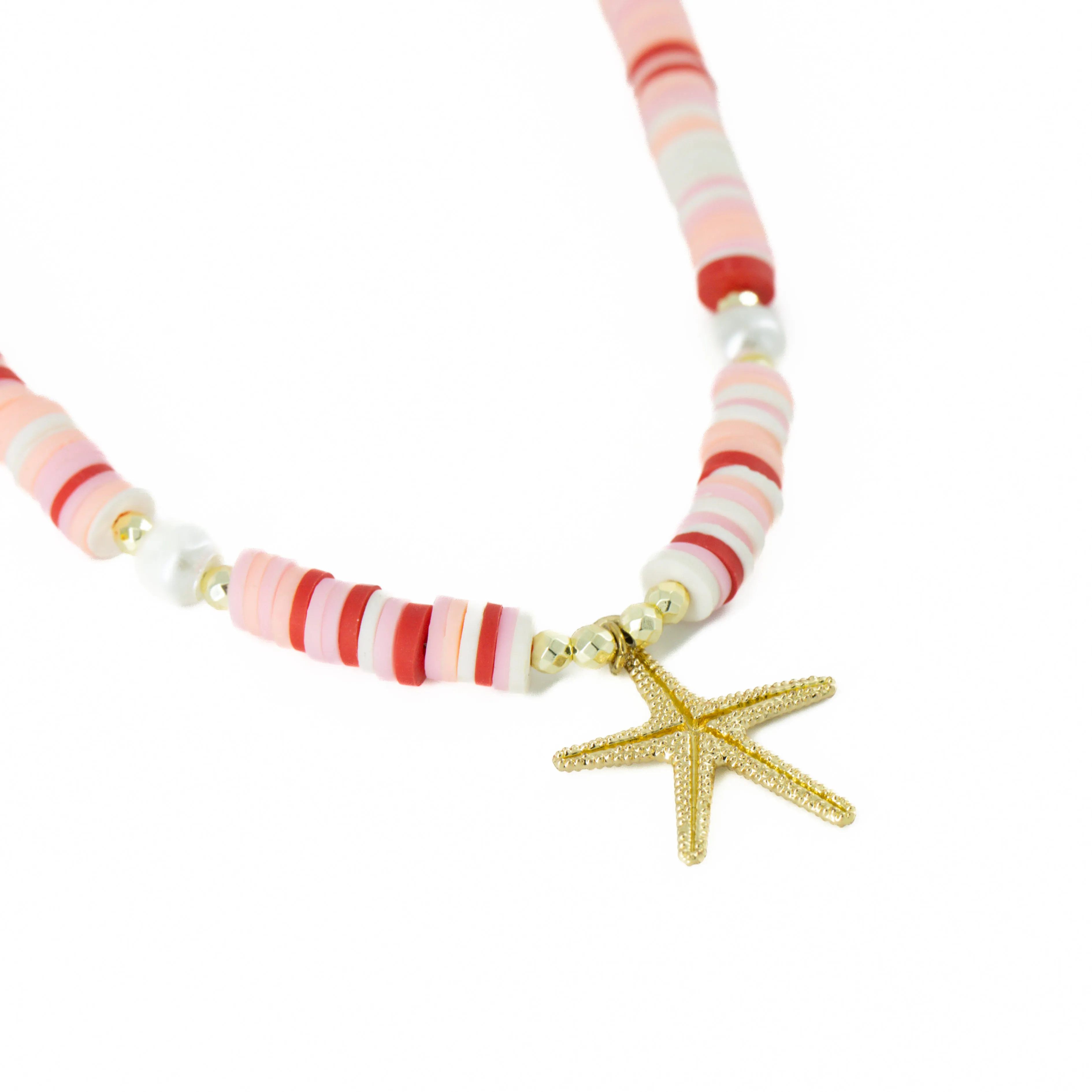Multicolored Starfish Beaded Choker