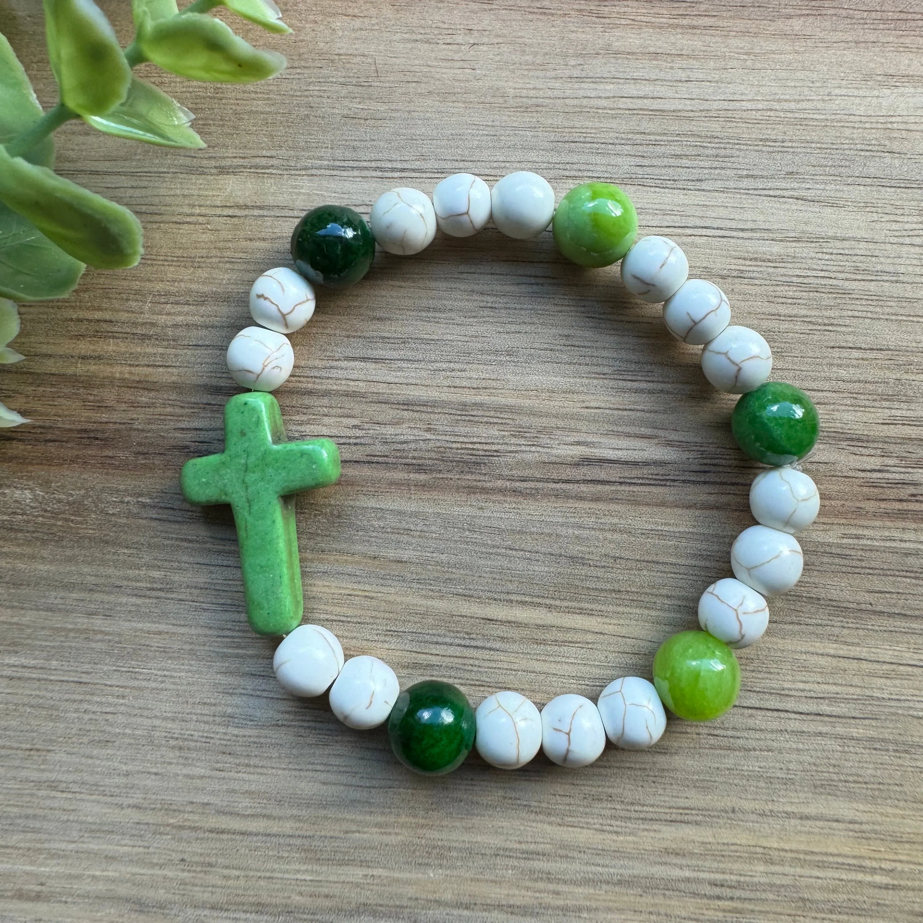 MULTIPLE COLORS: Large Cross Stretch Bracelet
