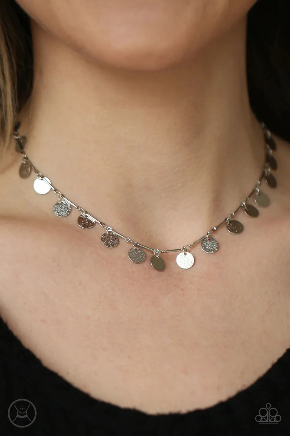 Musically Minimalist - Silver (Choker) Necklace