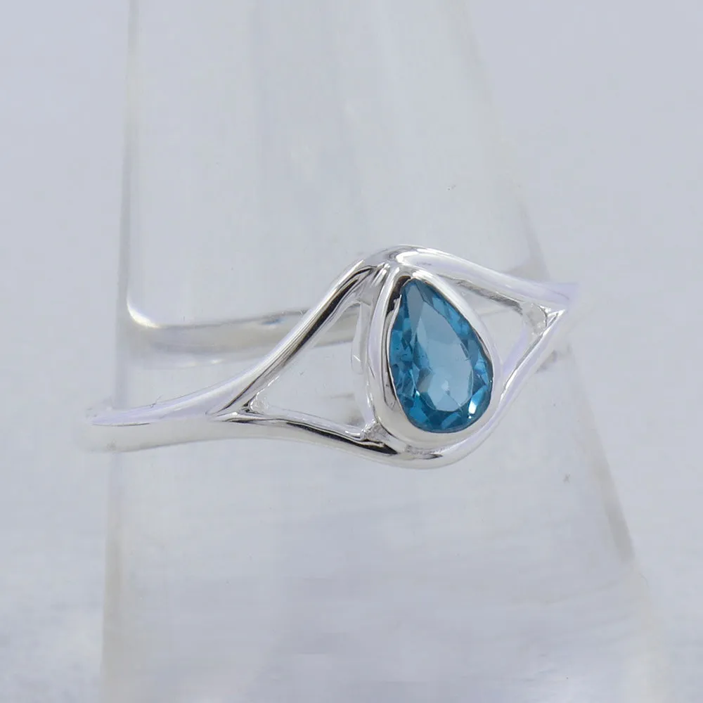 Natural Blue Topaz Rings