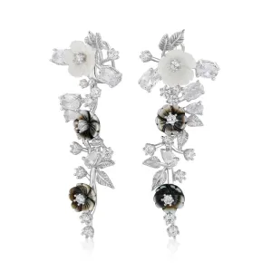 Natural Shell Flower Drop Earrings