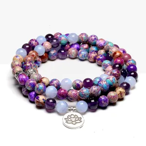 Natural Stone Mala Bead Bracelet