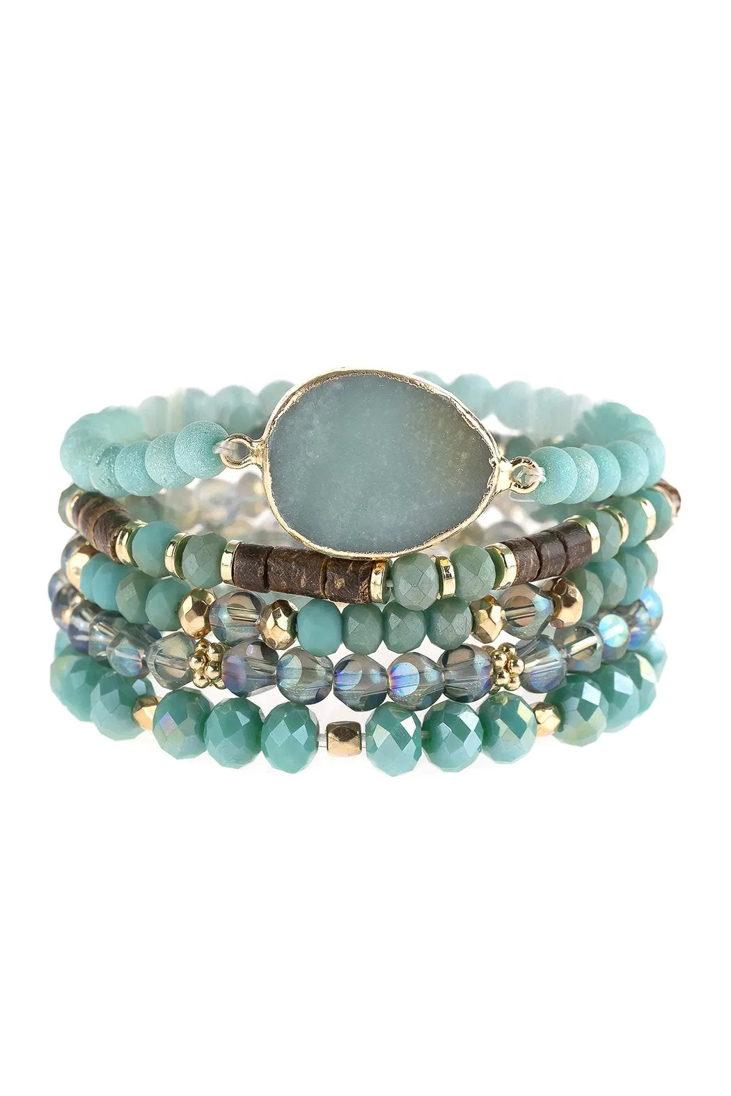 Natural Stone Mixed Beads Bracelets- 7 Colors