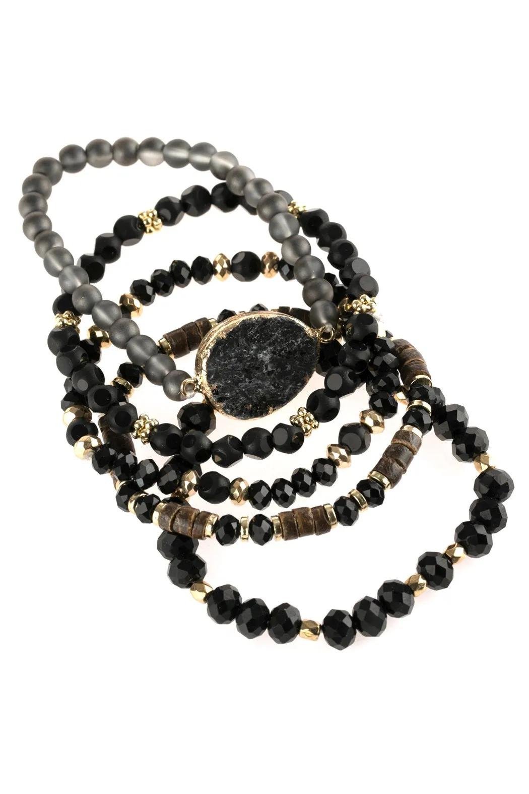 Natural Stone Mixed Beads Bracelets- 7 Colors