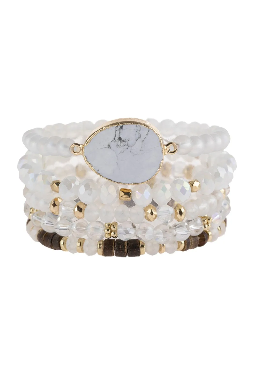 Natural Stone Mixed Beads Bracelets- 7 Colors
