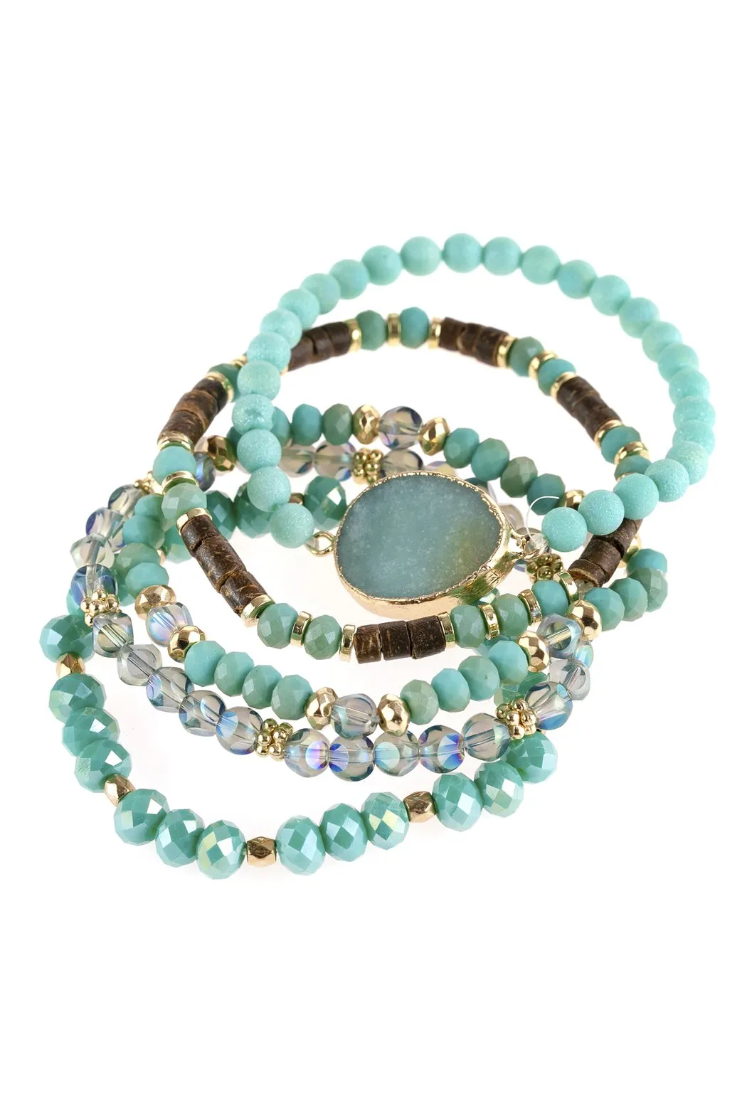 Natural Stone Mixed Beads Bracelets- 7 Colors