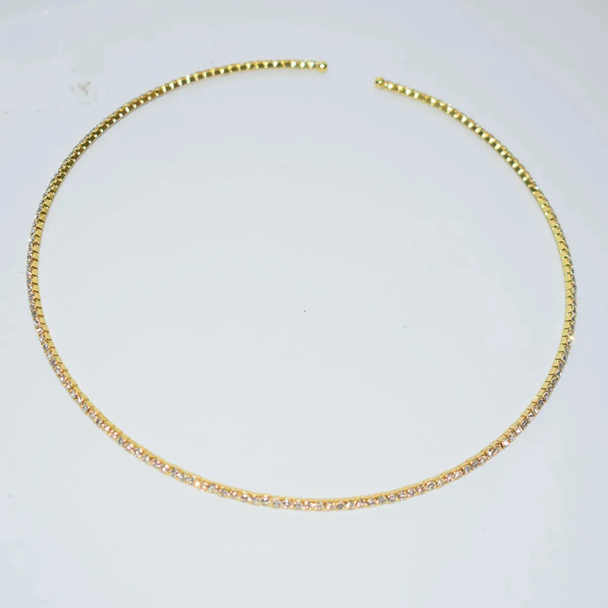 Necklace Women Simple Classic Rhinestones Choker Neck Necklaces Jewelry Open Collar Gift