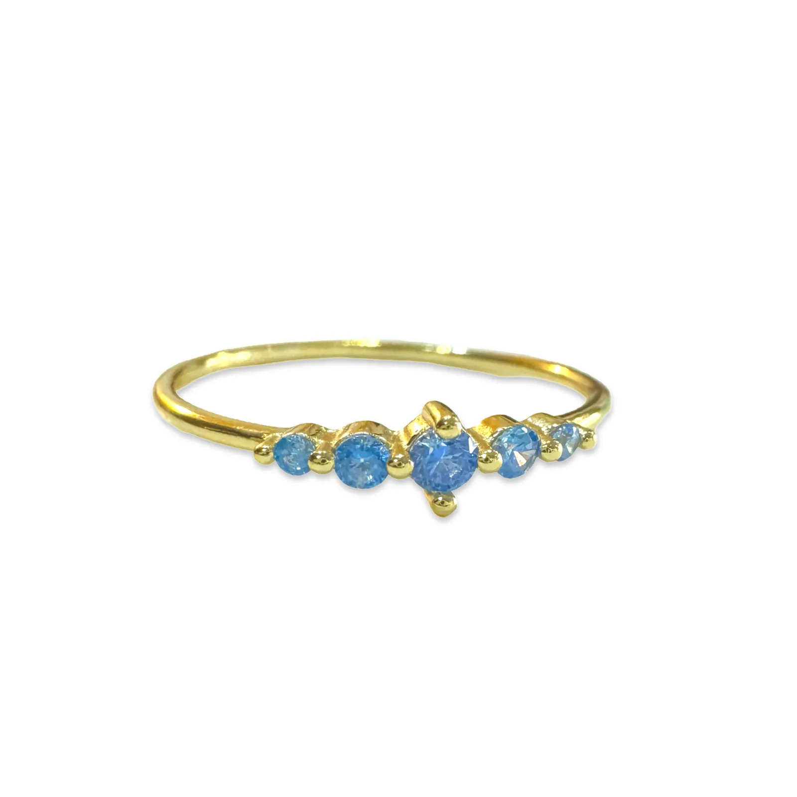 Noelia Aquamarine Gemstone Prong Ring