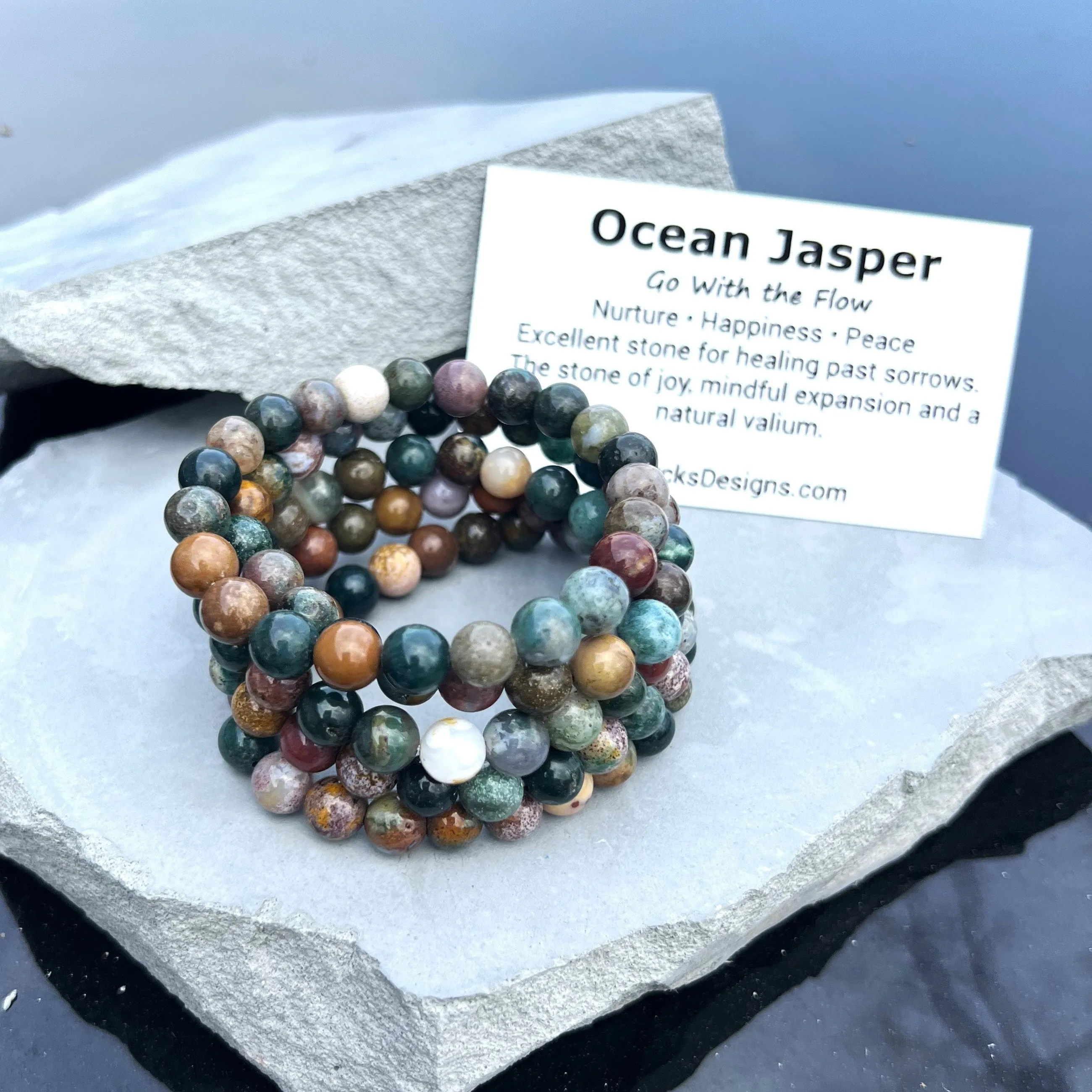 Ocean Jasper Beaded Bracelet