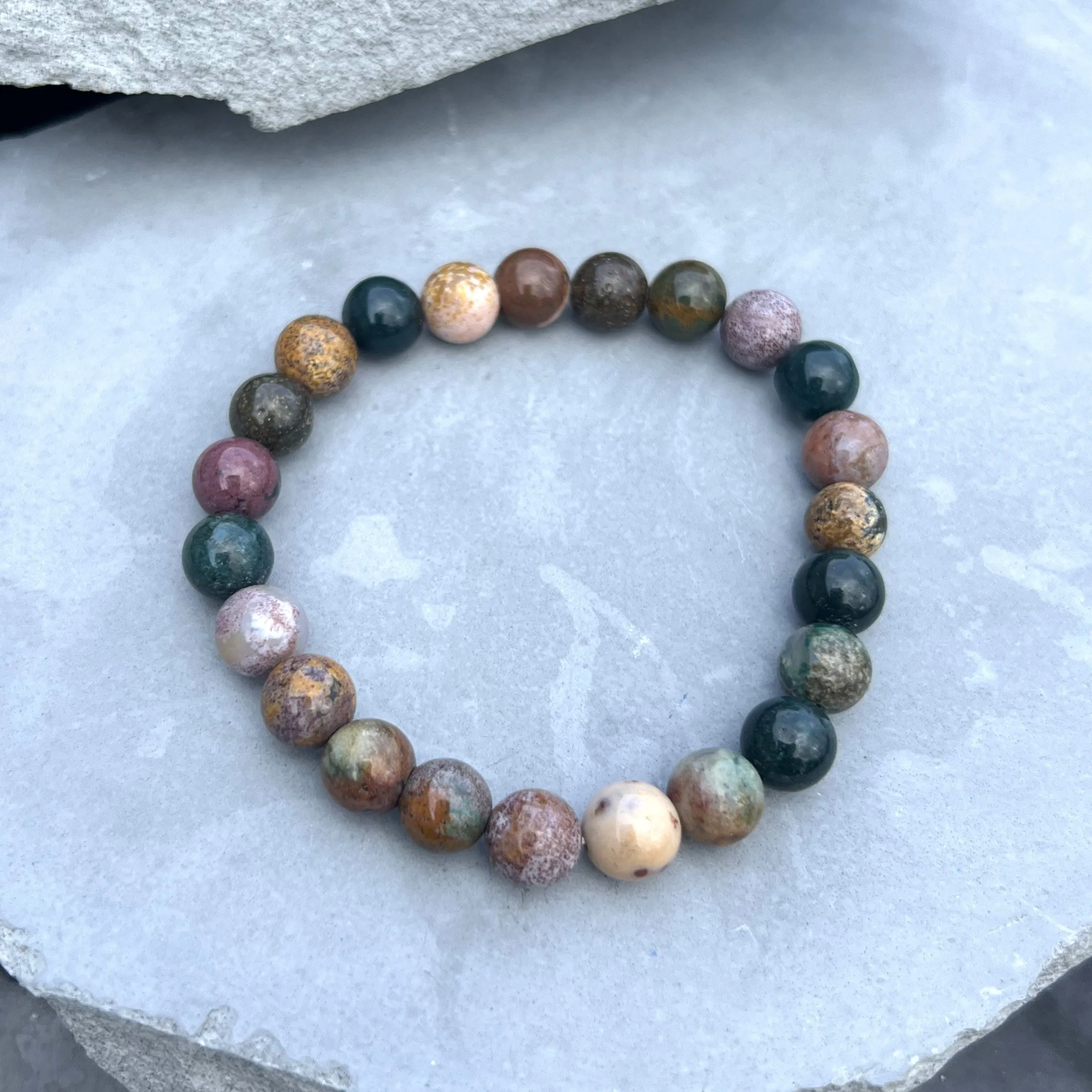 Ocean Jasper Beaded Bracelet