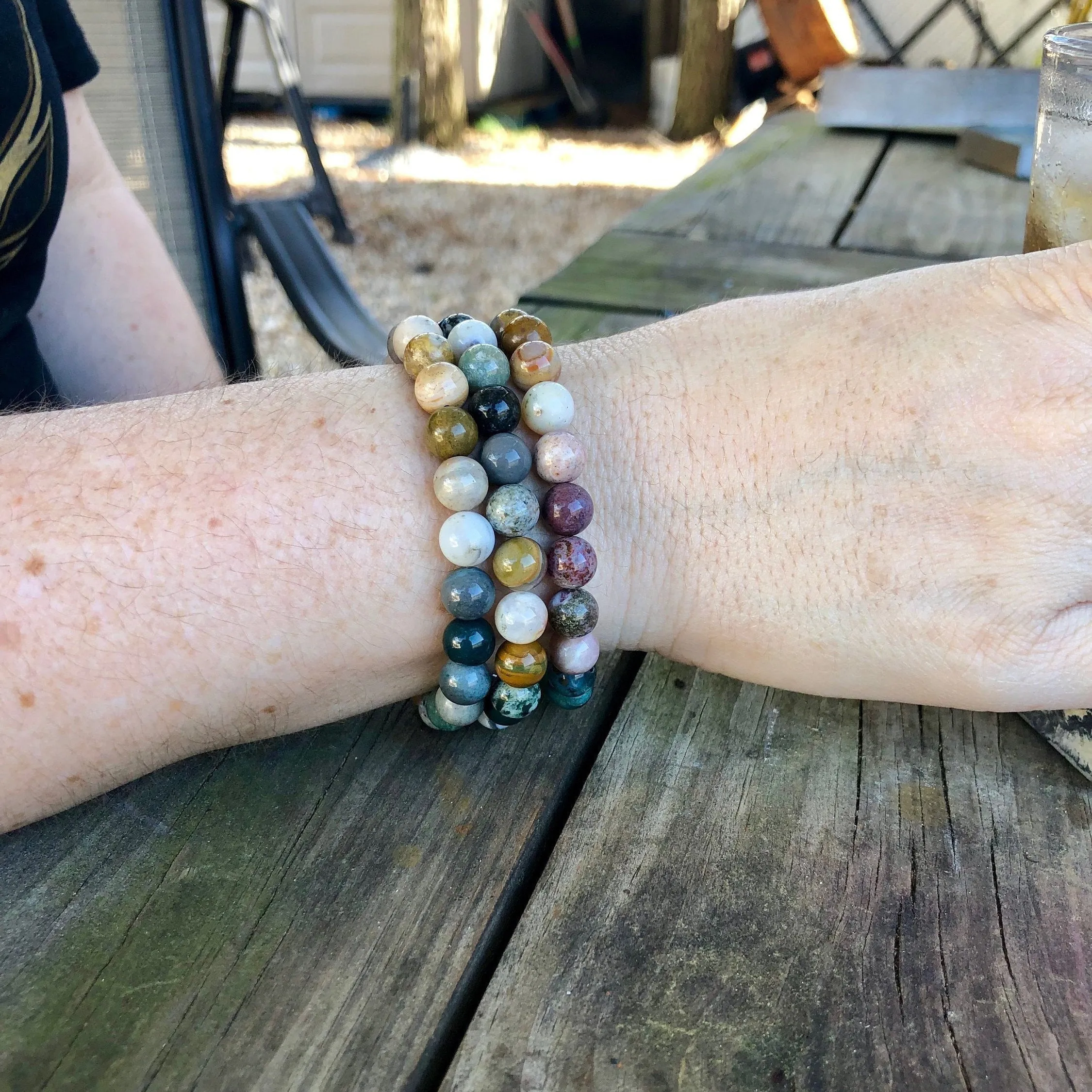 Ocean Jasper Beaded Bracelet