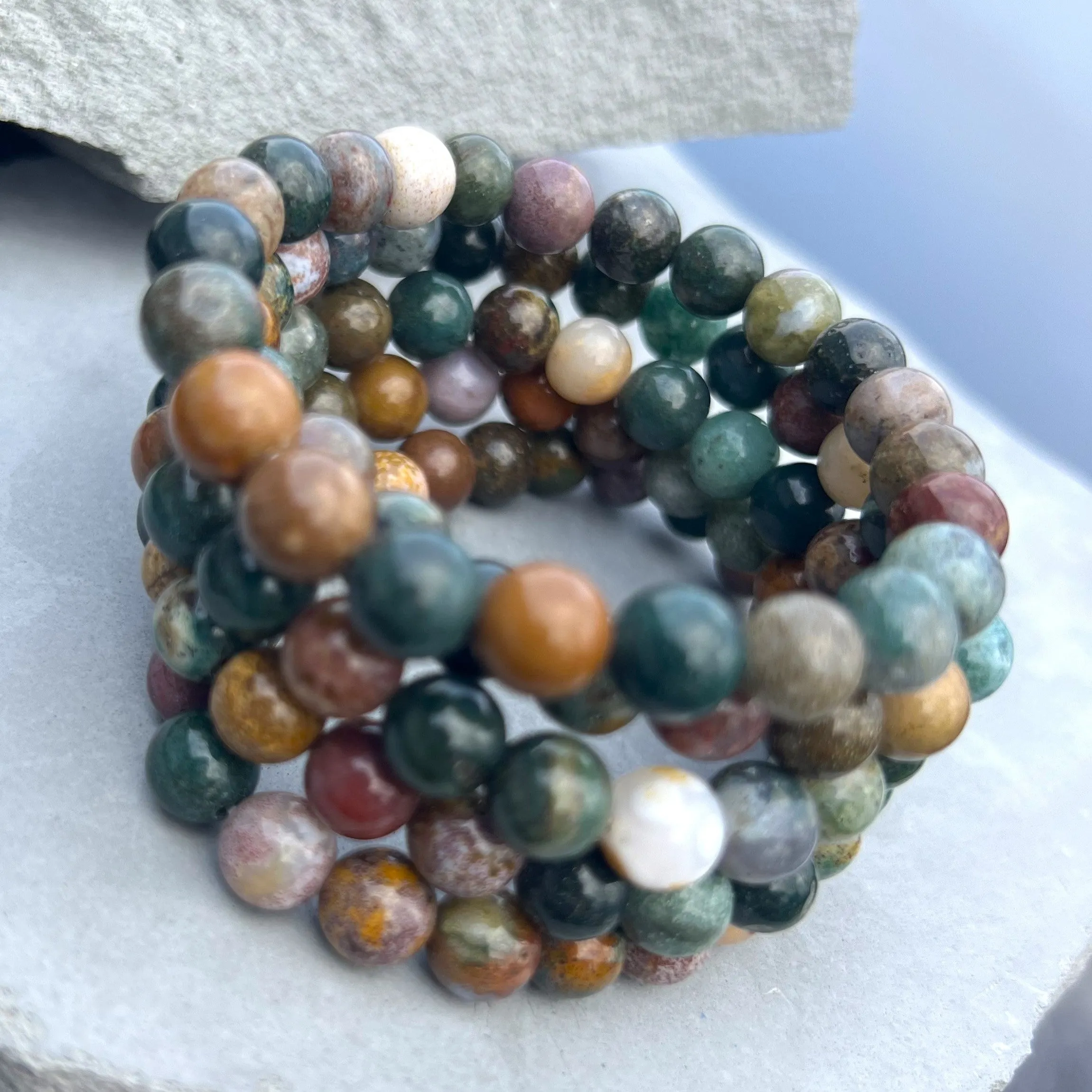 Ocean Jasper Beaded Bracelet