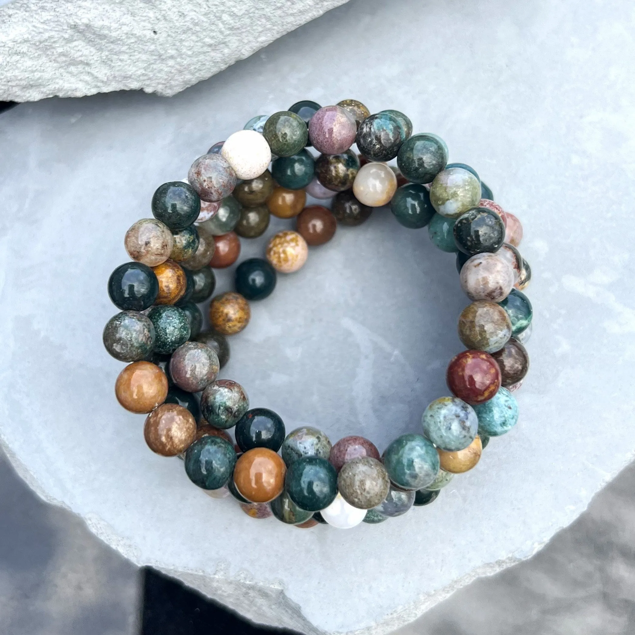 Ocean Jasper Beaded Bracelet