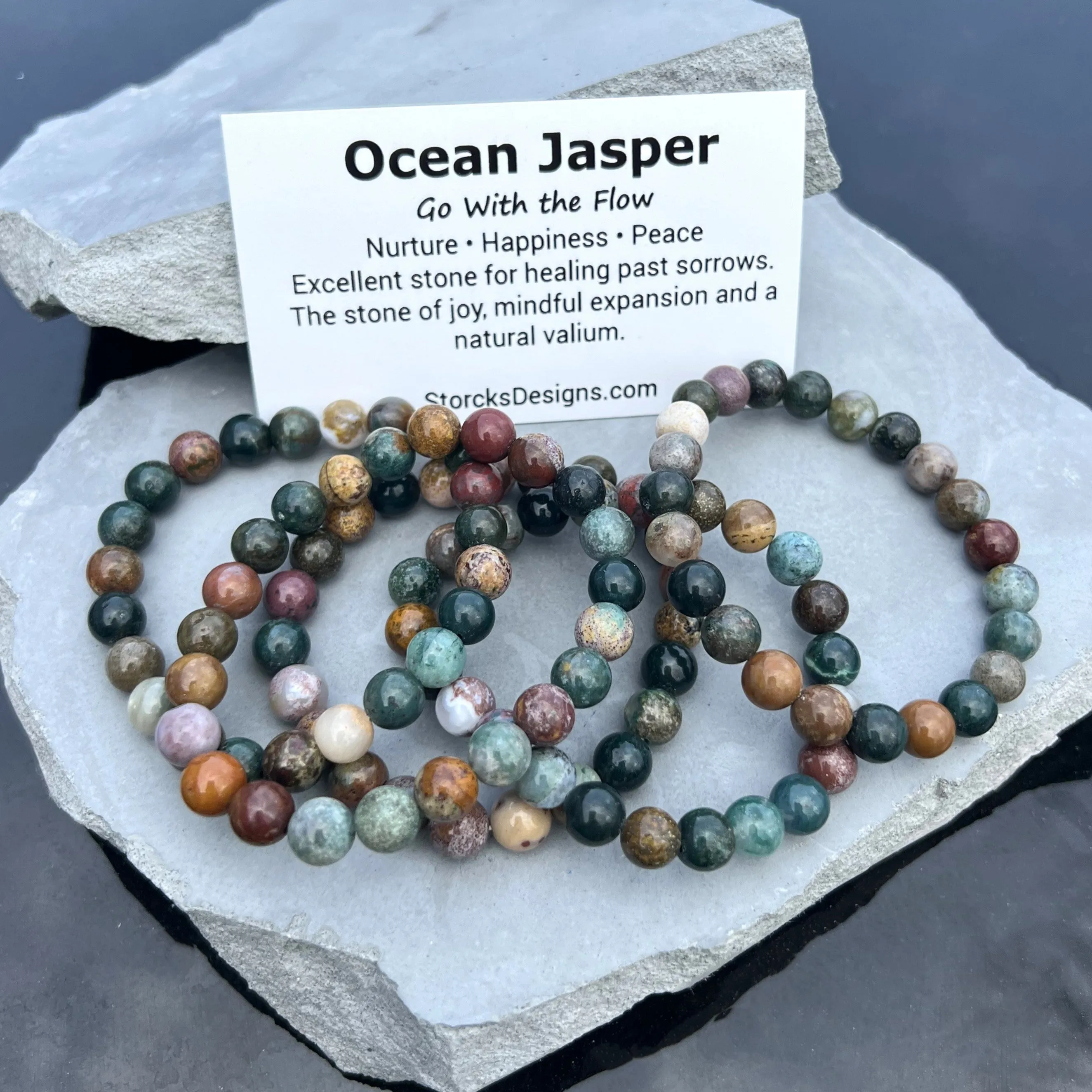 Ocean Jasper Beaded Bracelet