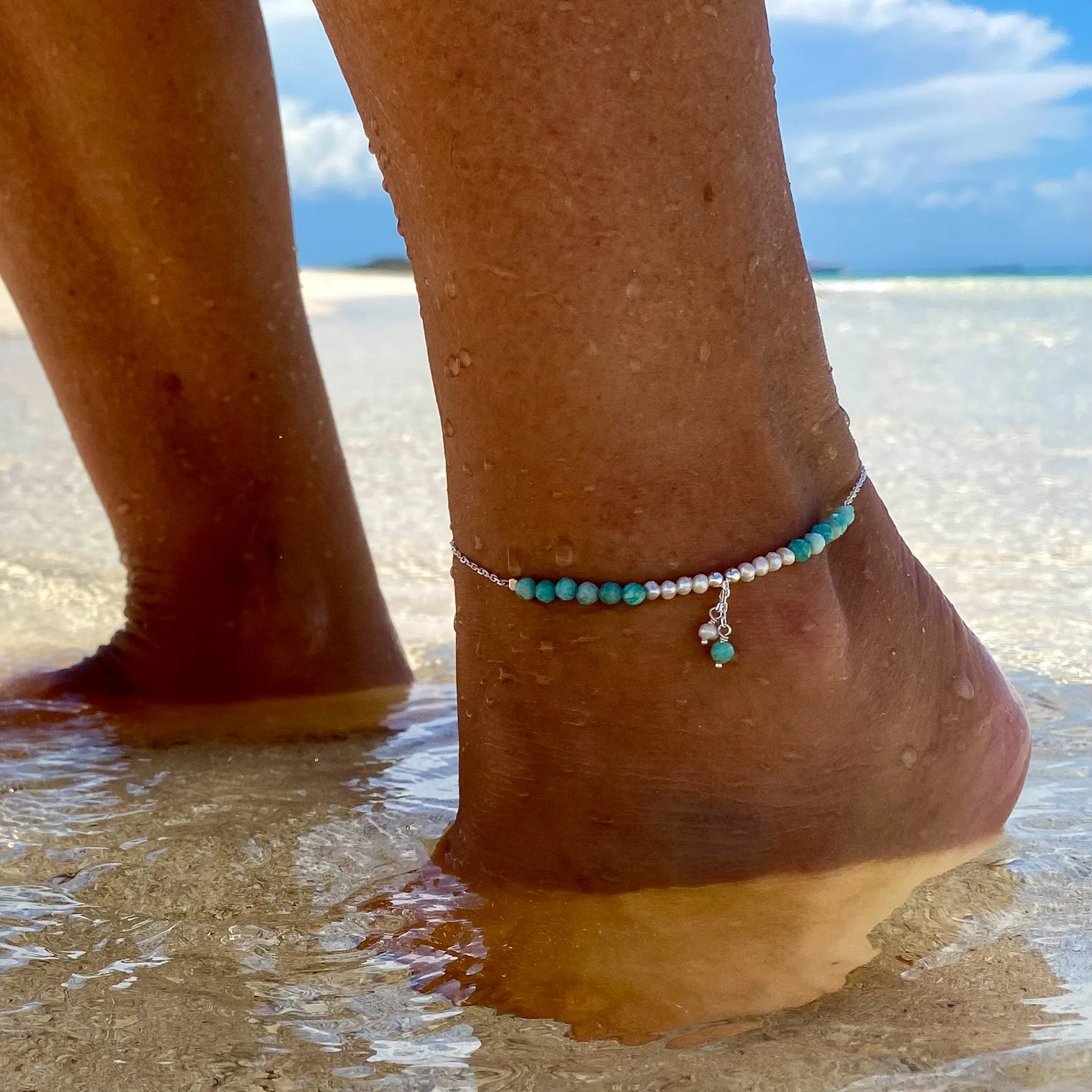 Ocean Spell  Anklet Amazonite